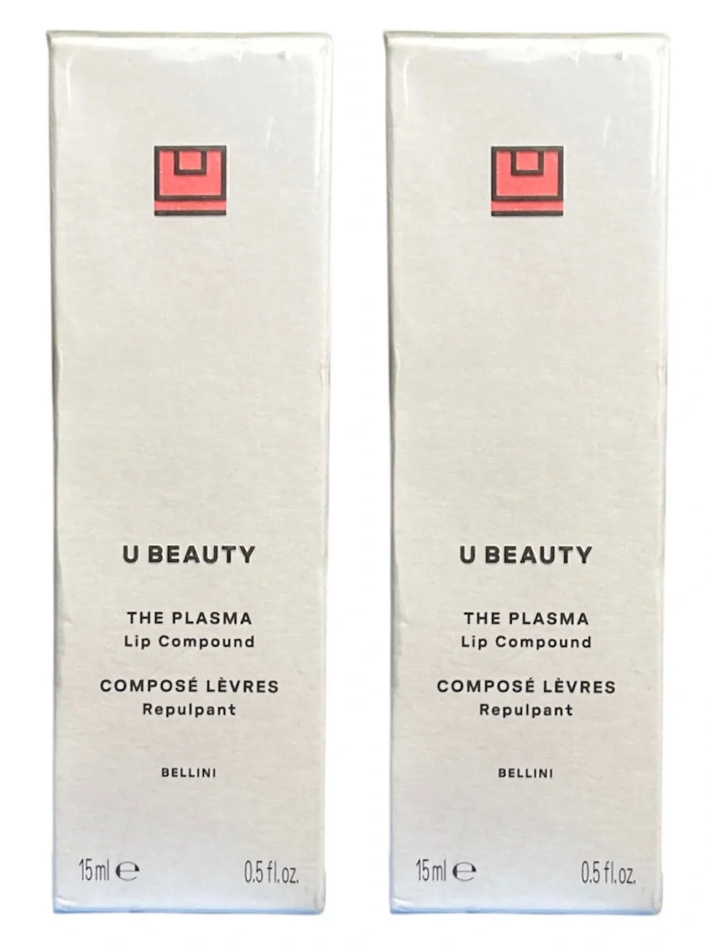 (2 Pack) U Beauty The Plasma Lip Compound Bellini Champagne Coral Peptides NEW